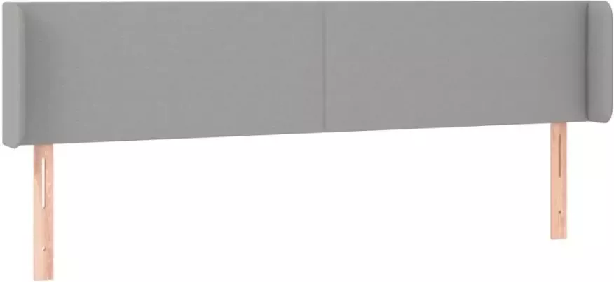 VIDAXL Hoofdbord LED 203x16x78 88 cm stof lichtgrijs - Foto 4