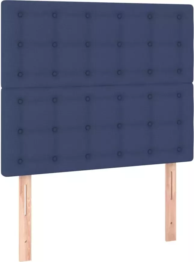 VIDAXL Hoofdbord LED 80x5x118 128 cm stof blauw - Foto 3