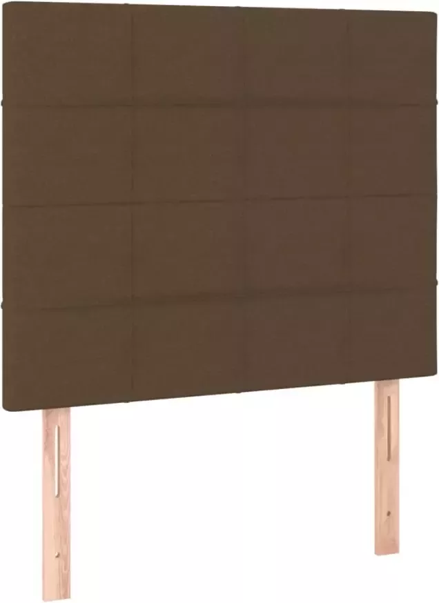 VIDAXL Hoofdbord LED 80x5x118 128 cm stof donkerbruin - Foto 3