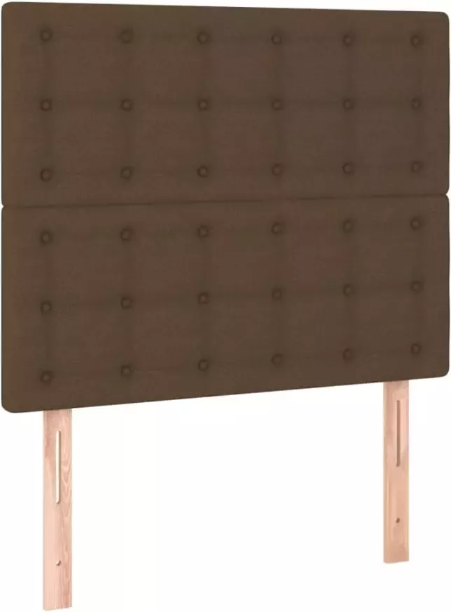 VIDAXL Hoofdbord LED 80x5x118 128 cm stof donkerbruin - Foto 3