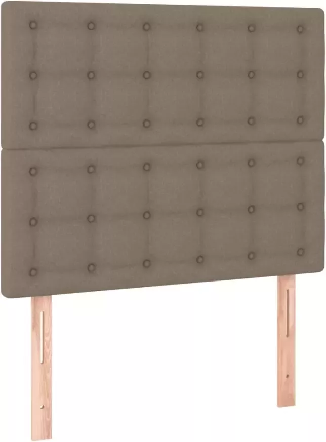 VidaXL Hoofdbord LED 80x5x118 128 cm stof taupe - Foto 5