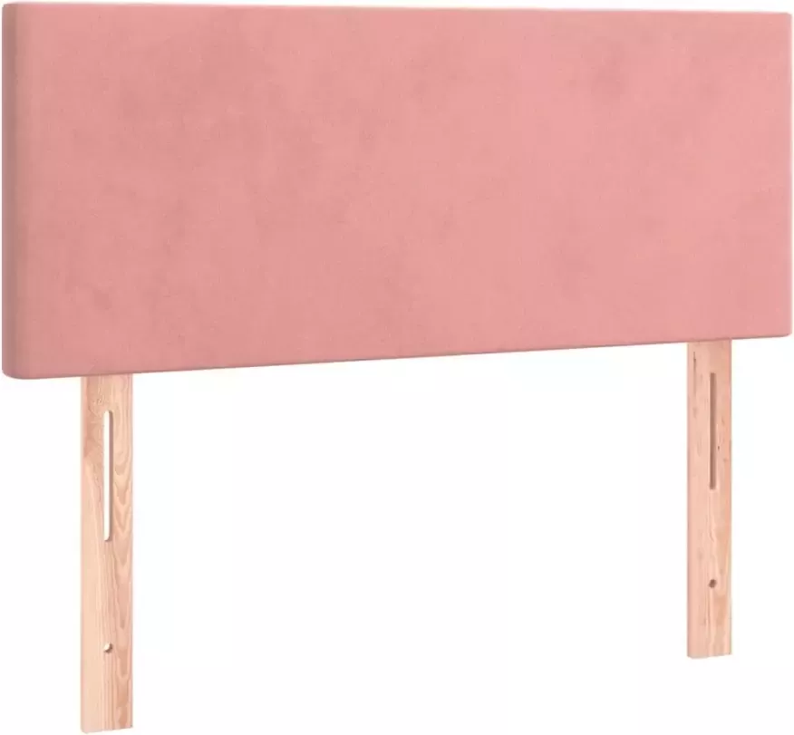 VidaXL Hoofdbord LED 80x5x78 88 cm fluweel roze - Foto 5