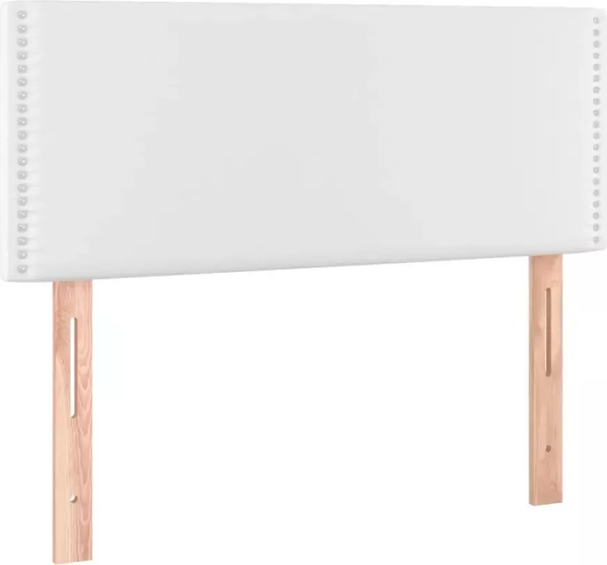 VidaXL Hoofdbord LED 80x5x78 88 cm kunstleer wit - Foto 6
