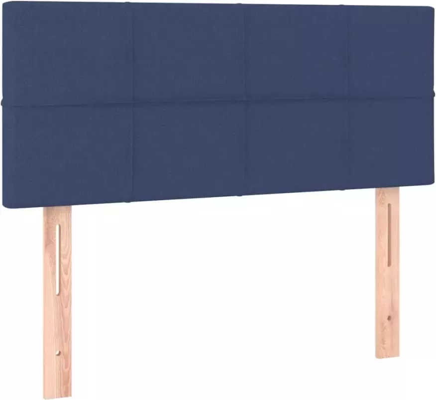 VIDAXL Hoofdbord LED 80x5x78 88 cm stof blauw - Foto 4