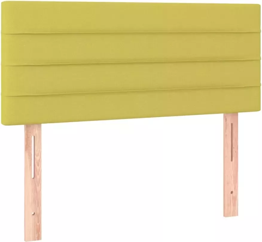 VidaXL Hoofdbord LED 80x5x78 88 cm stof groen - Foto 5