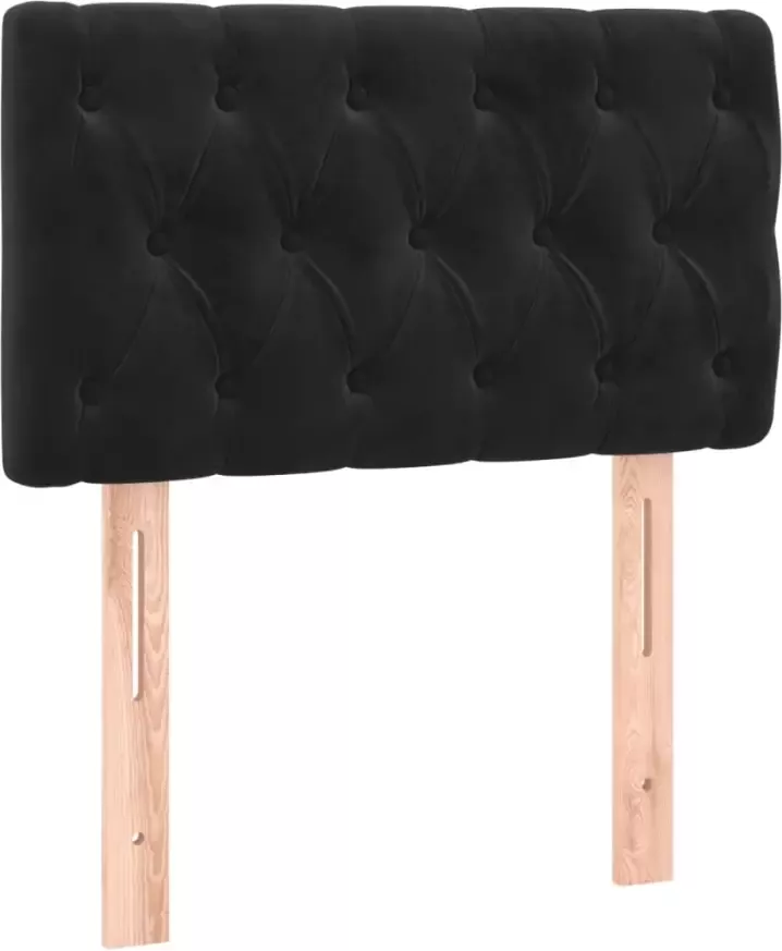 VIDAXL Hoofdbord LED 80x7x78 88 cm fluweel zwart - Foto 3