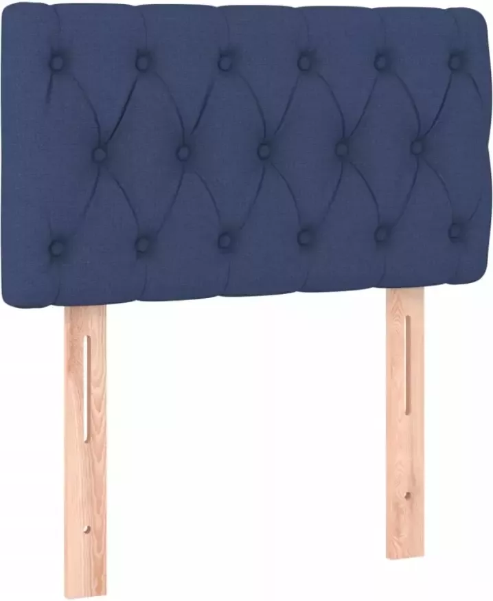 VidaXL Hoofdbord LED 80x7x78 88 cm stof blauw - Foto 3
