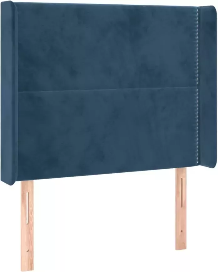 VIDAXL Hoofdbord LED 83x16x118 128 cm fluweel donkerblauw - Foto 5