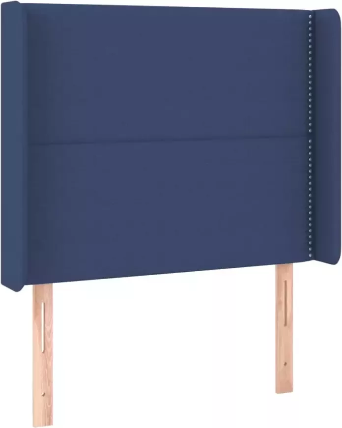 VIDAXL Hoofdbord LED 83x16x118 128 cm stof blauw - Foto 3