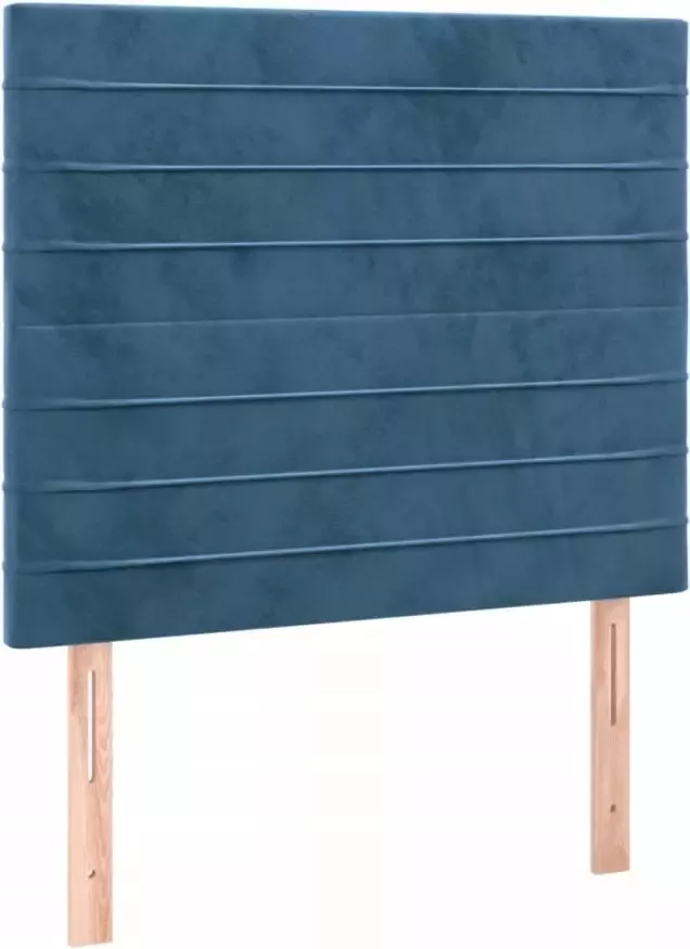 VIDAXL Hoofdbord LED 90x5x118 128 cm fluweel donkerblauw - Foto 5