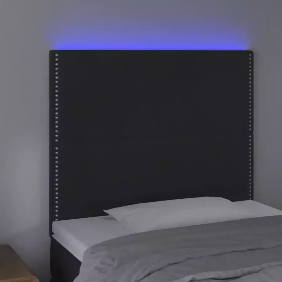 VIDAXL Hoofdbord LED 90x5x118 128 cm fluweel zwart - Foto 2