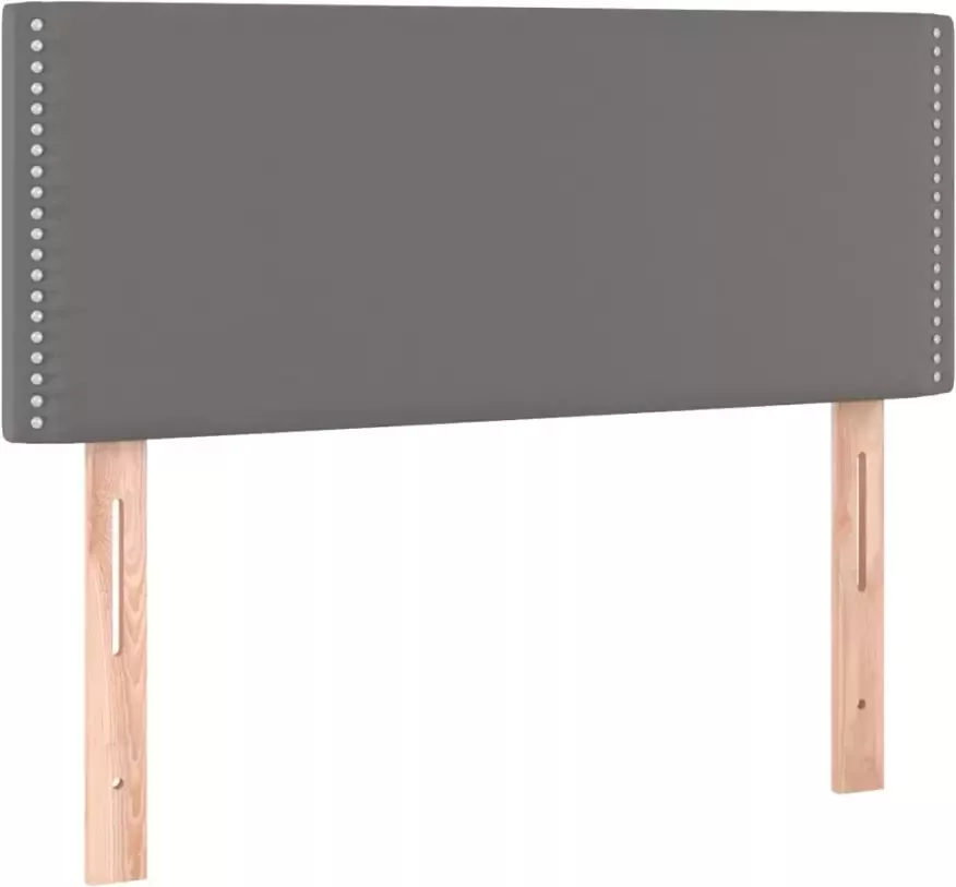 VidaXL Hoofdbord LED 90x5x78 88 cm kunstleer grijs - Foto 4