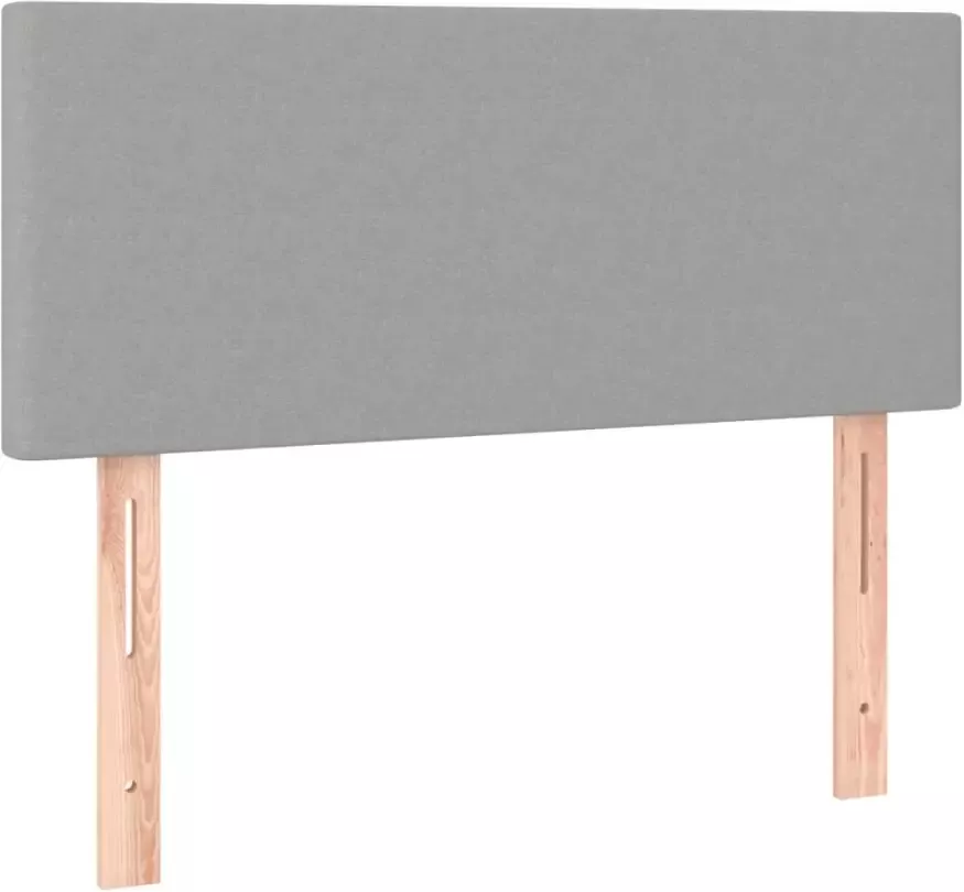 VIDAXL Hoofdbord LED 90x5x78 88 cm stof lichtgrijs - Foto 3