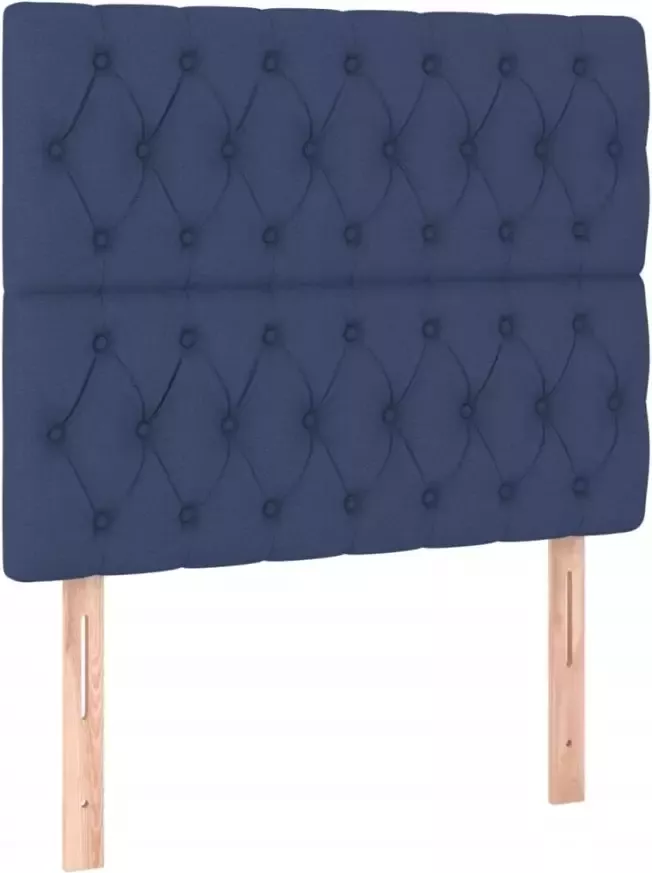 VIDAXL Hoofdbord LED 90x7x118 128 cm stof blauw - Foto 3