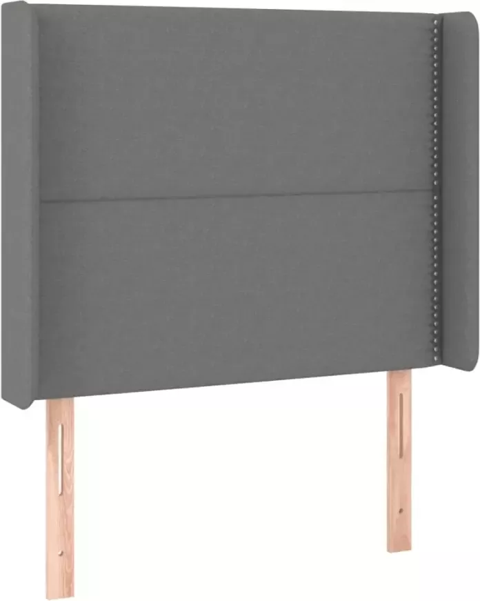 VIDAXL Hoofdbord LED 93x16x118 128 cm stof donkergrijs - Foto 3