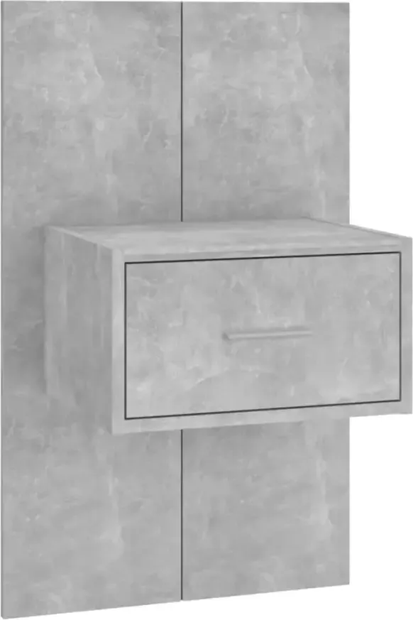 VidaXL Prolenta Premium Hoofdbord met kastjes bewerkt hout betongrijs - Foto 3