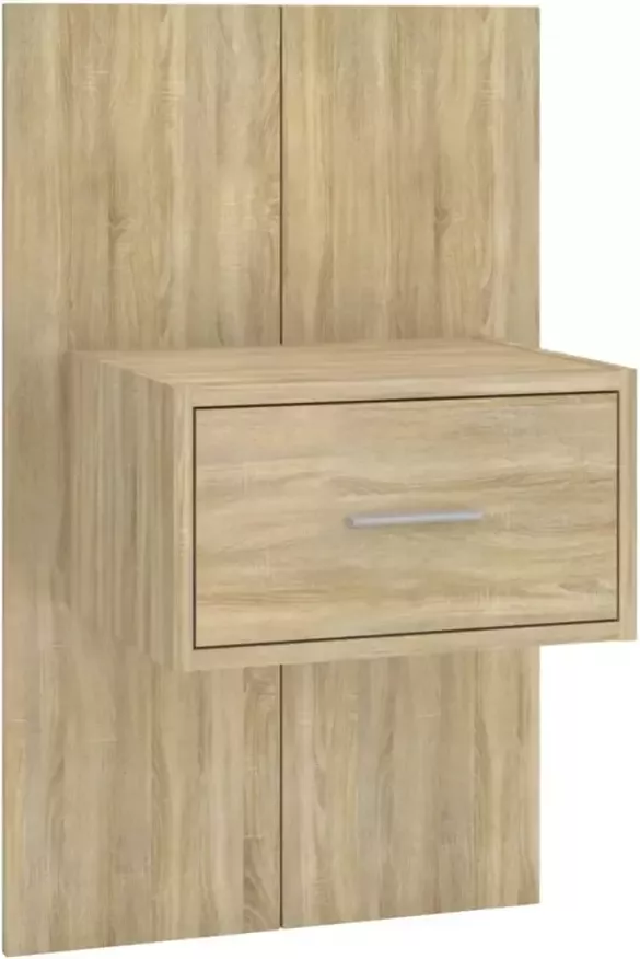VIDAXL Hoofdbord met kastjes bewerkt hout sonoma eikenkleurig - Foto 4