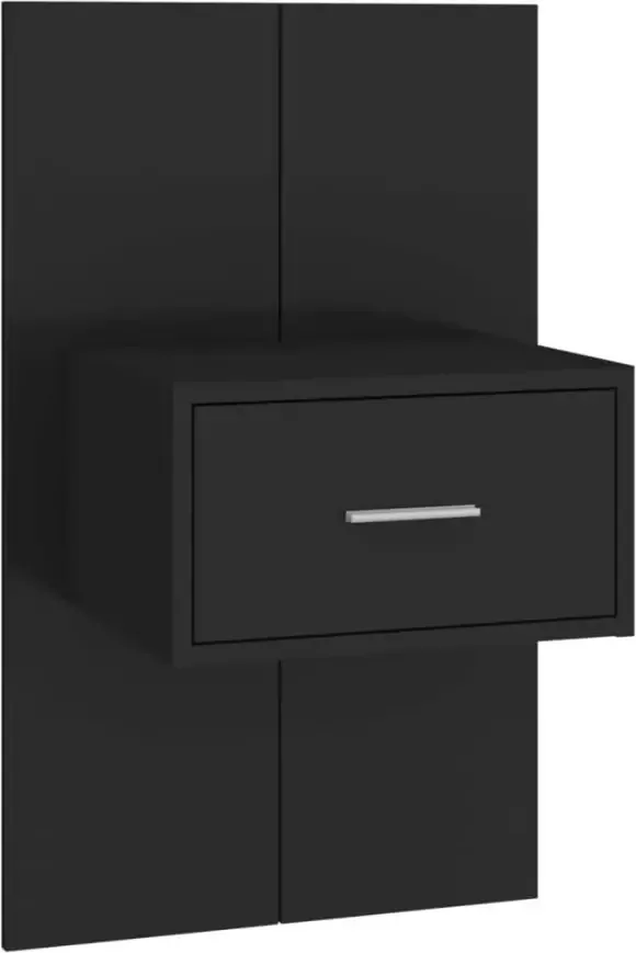 VIDAXL Hoofdbord met kastjes bewerkt hout zwart - Foto 4