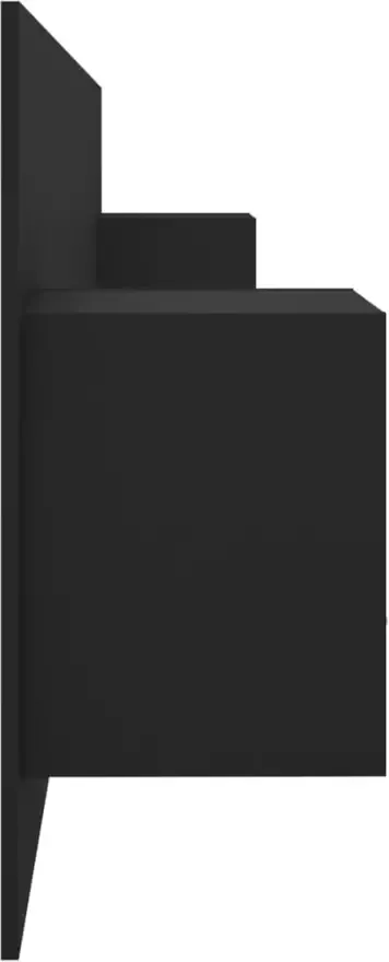 VIDAXL Hoofdbord met kastjes bewerkt hout zwart - Foto 5