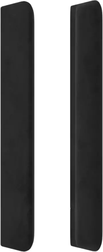 VIDAXL Hoofdbord met randen 103x16x118 128 cm fluweel zwart - Foto 4