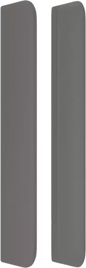 VIDAXL Hoofdbord met randen 103x16x118 128 cm kunstleer grijs - Foto 4
