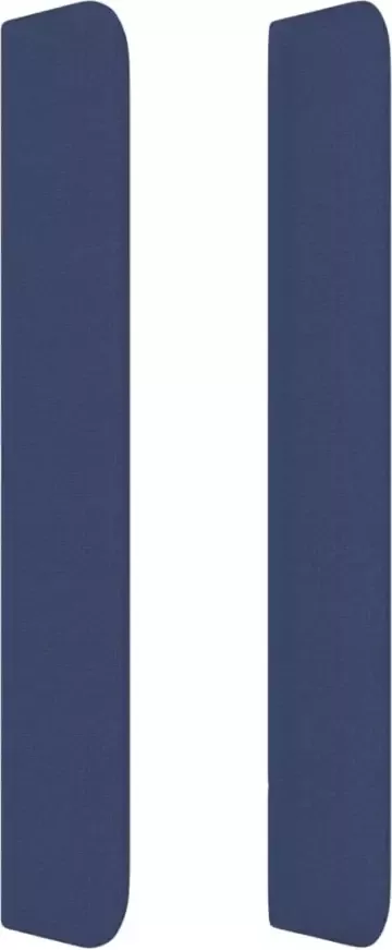 VIDAXL Hoofdbord met randen 103x16x118 128 cm stof blauw - Foto 2