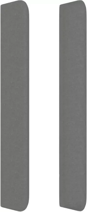 VIDAXL Hoofdbord met randen 103x16x118 128 cm stof donkergrijs - Foto 4