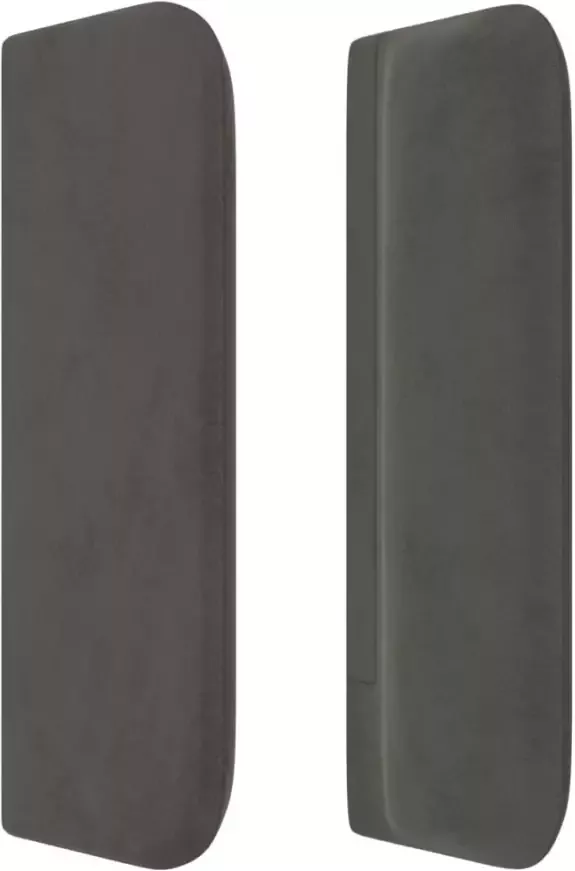 VIDAXL Hoofdbord met randen 103x16x78 88 cm fluweel donkergrijs - Foto 3