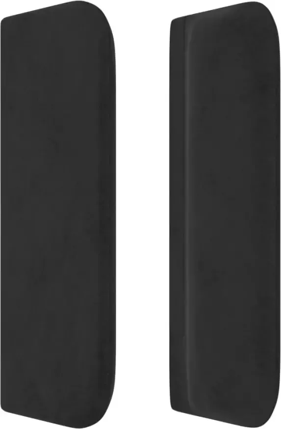 VIDAXL Hoofdbord met randen 103x16x78 88 cm fluweel zwart - Foto 3