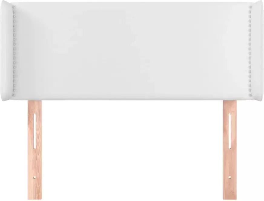 VidaXL Hoofdbord met randen 103x16x78 88 cm kunstleer wit - Foto 6