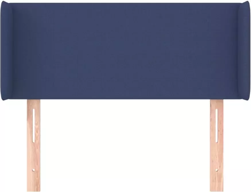 VIDAXL Hoofdbord met randen 103x16x78 88 cm stof blauw - Foto 5