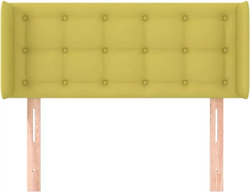 VidaXL Hoofdbord met randen 103x16x78 88 cm stof groen - Foto 4