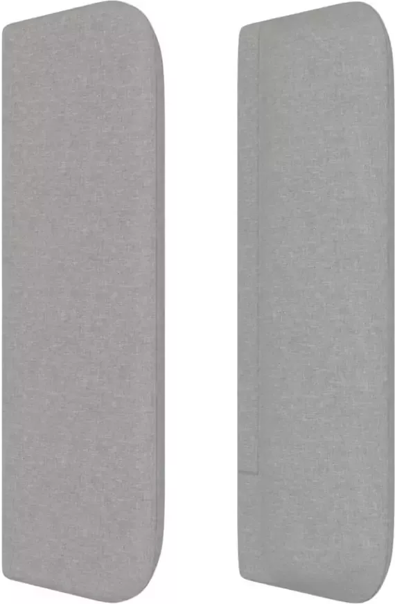 VIDAXL Hoofdbord met randen 103x16x78 88 cm stof lichtgrijs - Foto 5
