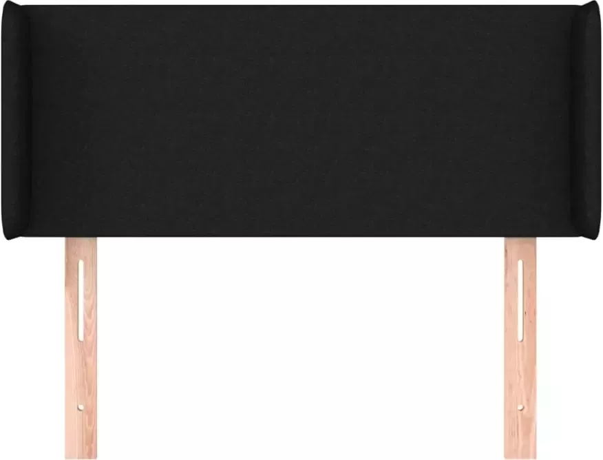 VIDAXL Hoofdbord met randen 103x16x78 88 cm stof zwart - Foto 4