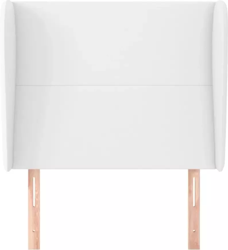 VidaXL Hoofdbord met randen 103x23x118 128 cm kunstleer wit - Foto 6