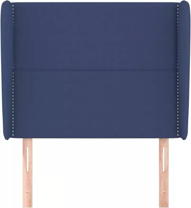 VidaXL Hoofdbord met randen 103x23x118 128 cm stof blauw