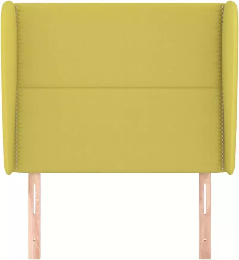 VidaXL Hoofdbord met randen 103x23x118 128 cm stof groen