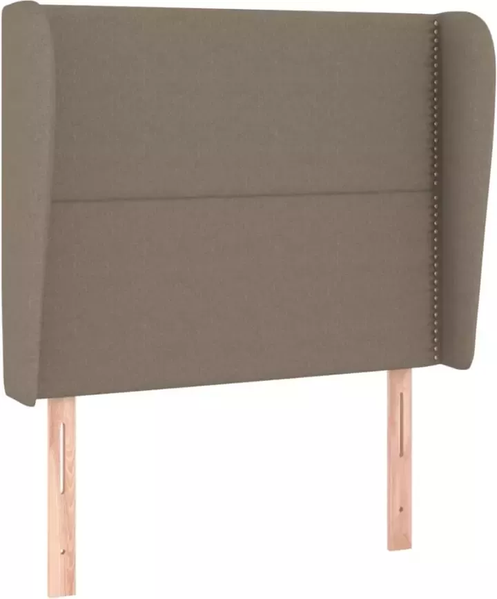 VIDAXL Hoofdbord met randen 103x23x118 128 cm stof taupe - Foto 3