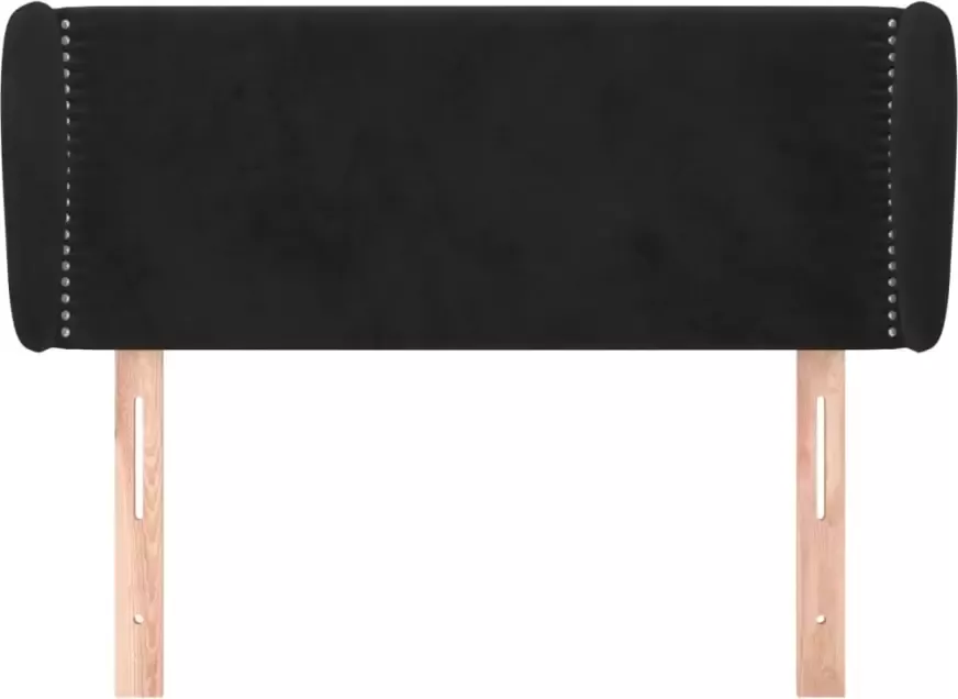 VIDAXL Hoofdbord met randen 103x23x78 88 cm fluweel zwart - Foto 3