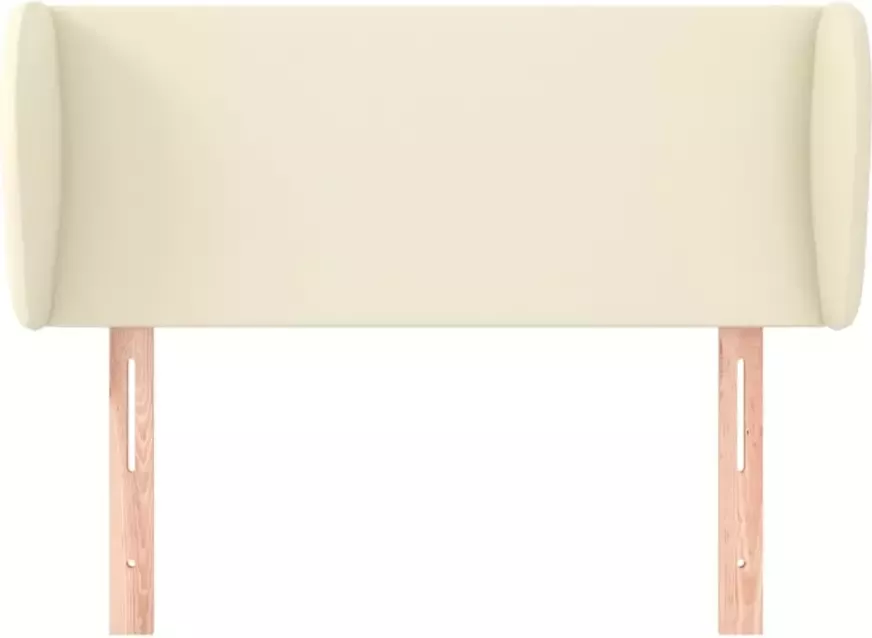 VIDAXL Hoofdbord met randen 103x23x78 88 cm kunstleer crèmekleurig - Foto 6