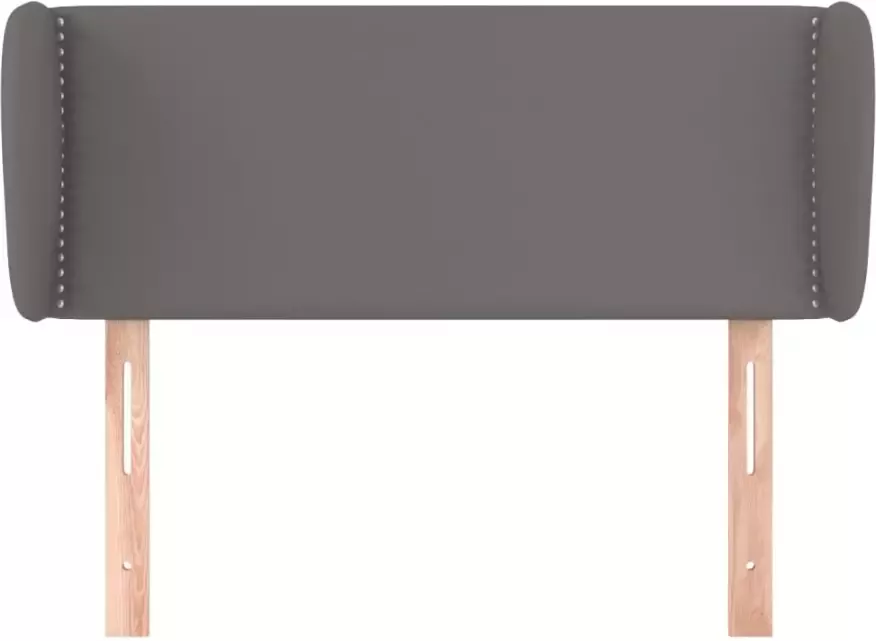 VIDAXL Hoofdbord met randen 103x23x78 88 cm kunstleer grijs - Foto 3
