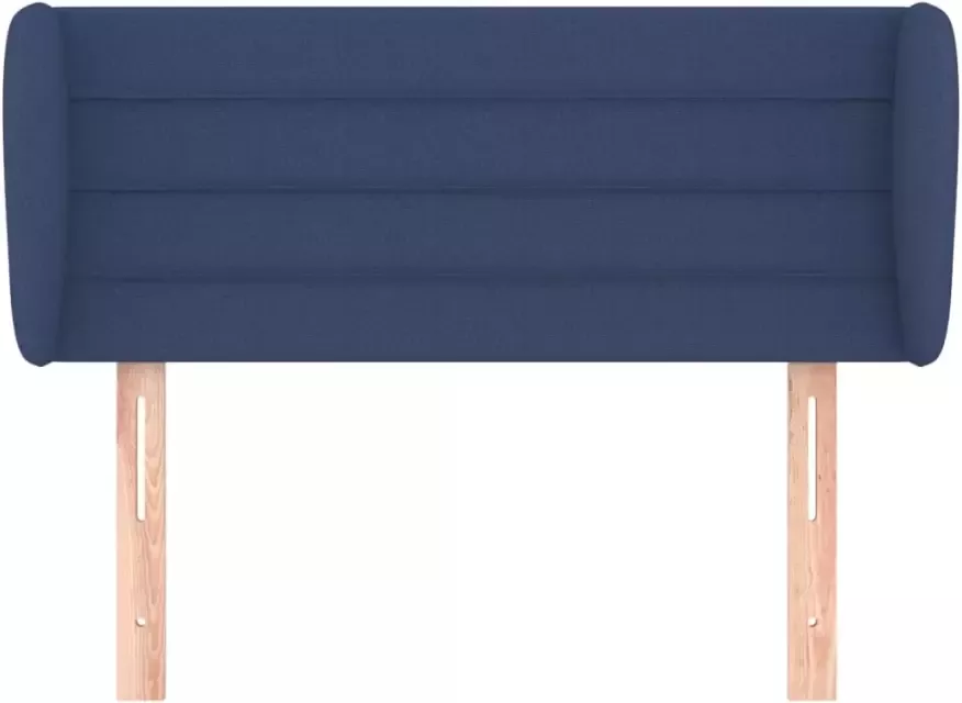 VidaXL Hoofdbord met randen 103x23x78 88 cm stof blauw - Foto 4