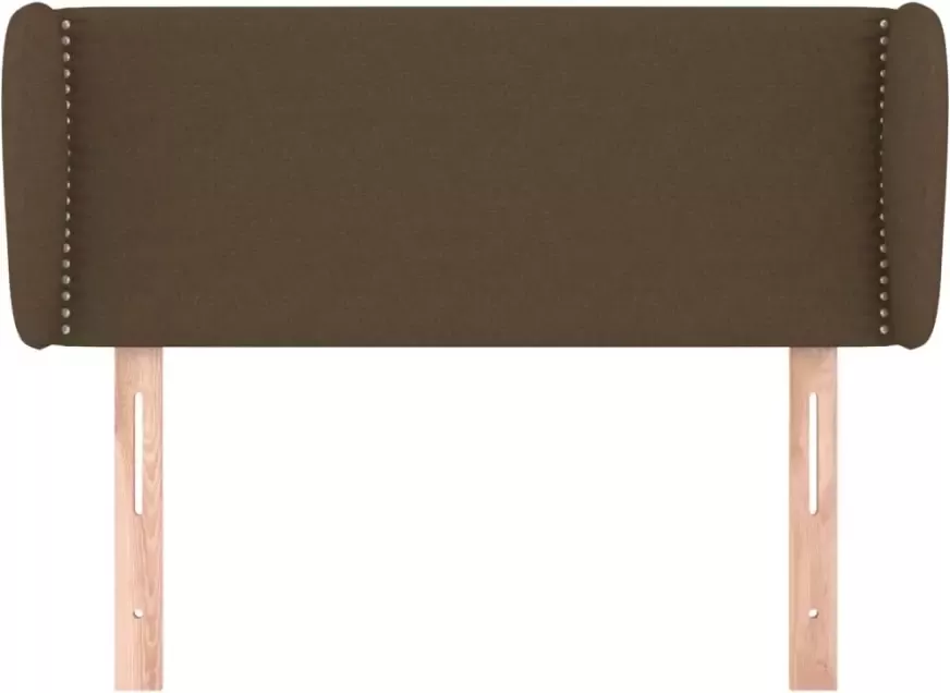 VidaXL Hoofdbord met randen 103x23x78 88 cm stof donkerbruin - Foto 4