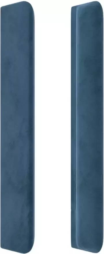 VIDAXL Hoofdbord met randen 147x16x118 128 cm fluweel donkerblauw - Foto 5
