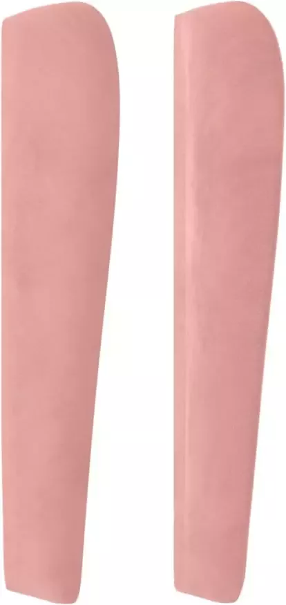 VidaXL Hoofdbord met randen 147x23x118 128 cm fluweel roze - Foto 7