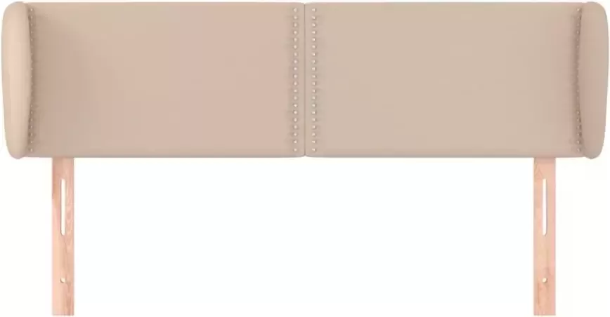 VidaXL Hoofdbord met randen 147x23x78 88 cm kunstleer cappuccinokleur - Foto 5