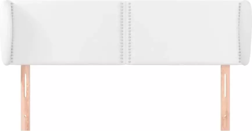 VIDAXL Hoofdbord met randen 147x23x78 88 cm kunstleer wit - Foto 3