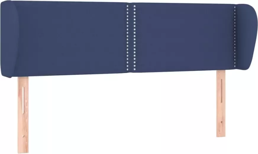 VIDAXL Hoofdbord met randen 147x23x78 88 cm stof blauw - Foto 4