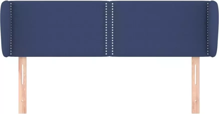 VIDAXL Hoofdbord met randen 147x23x78 88 cm stof blauw - Foto 3