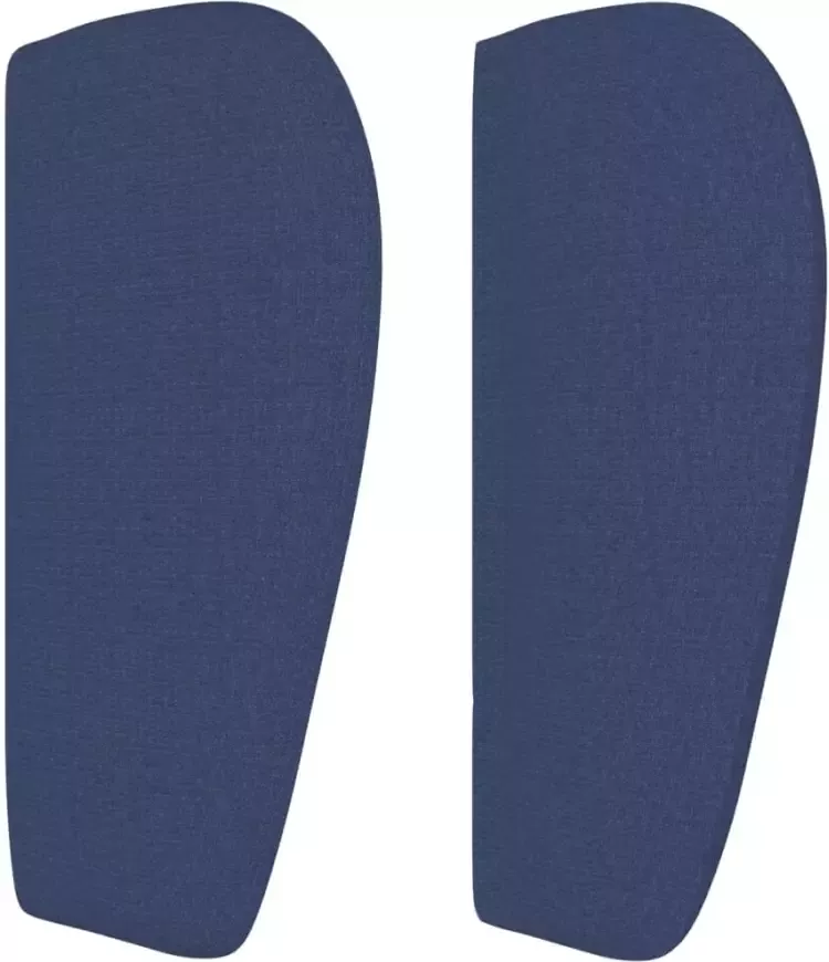 VIDAXL Hoofdbord met randen 147x23x78 88 cm stof blauw - Foto 2